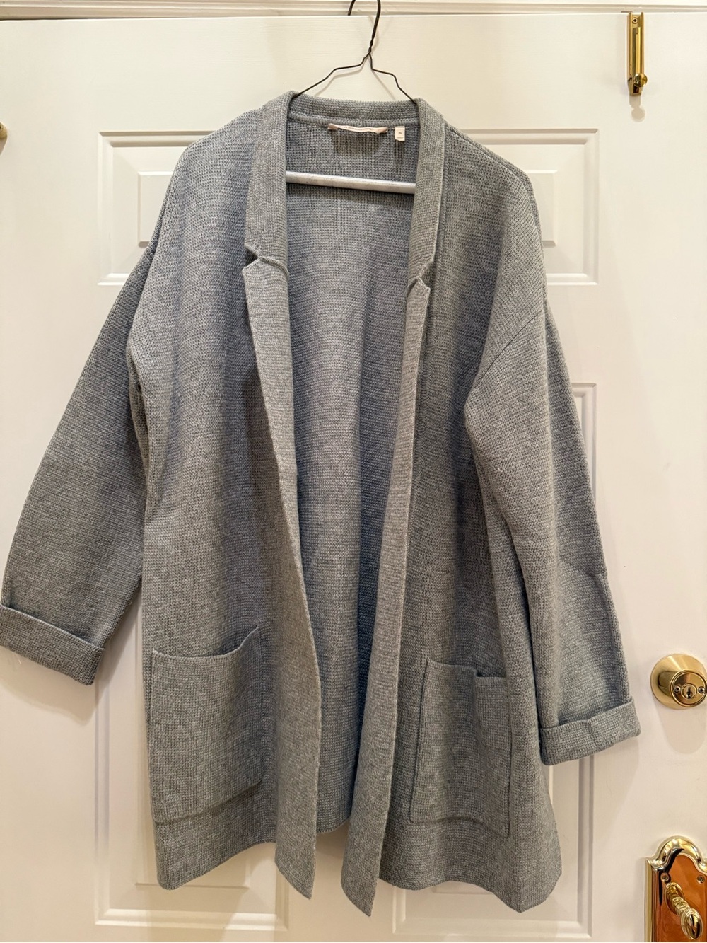 Soft Open-Front Gray Women's Sweater Cardigan